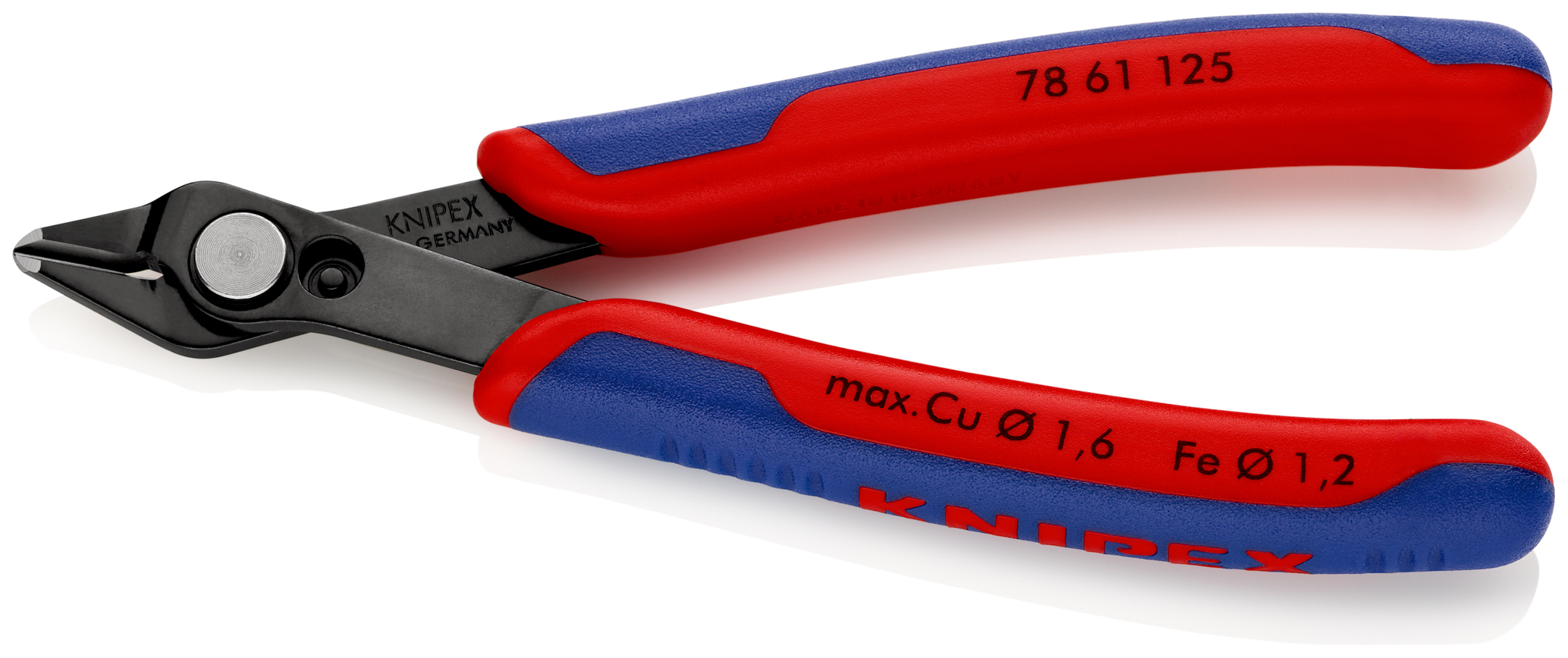 Pince coupante de précision Super Knips 125mm - Ressort - Bi-matière KNIPEX - 7861125