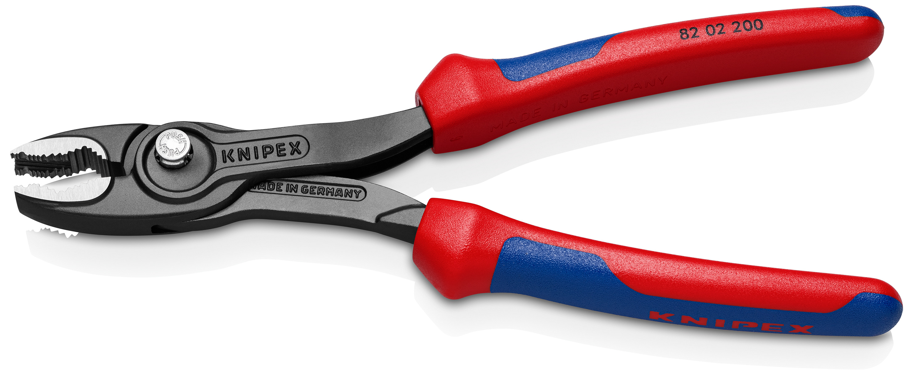 Pince multiprise frontale Twingrip 200mm - Gainage Bi-matière - Tête polie KNIPEX - 8202200