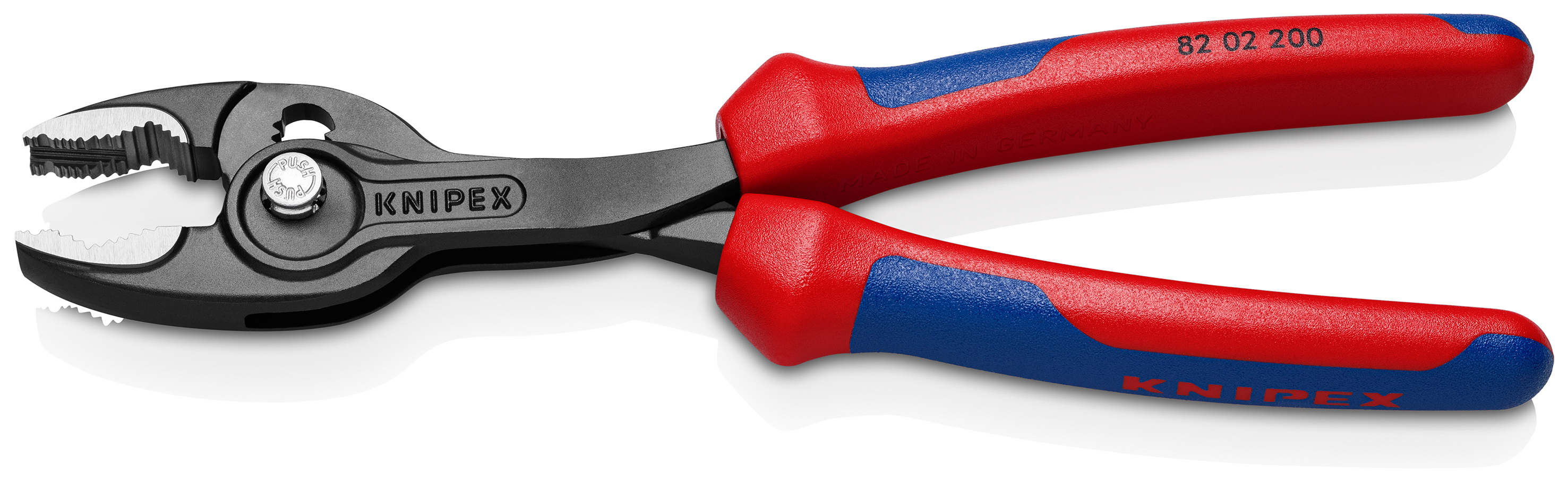 Pince multiprise frontale Twingrip 200mm - Gainage Bi-matière - Tête polie KNIPEX - 8202200