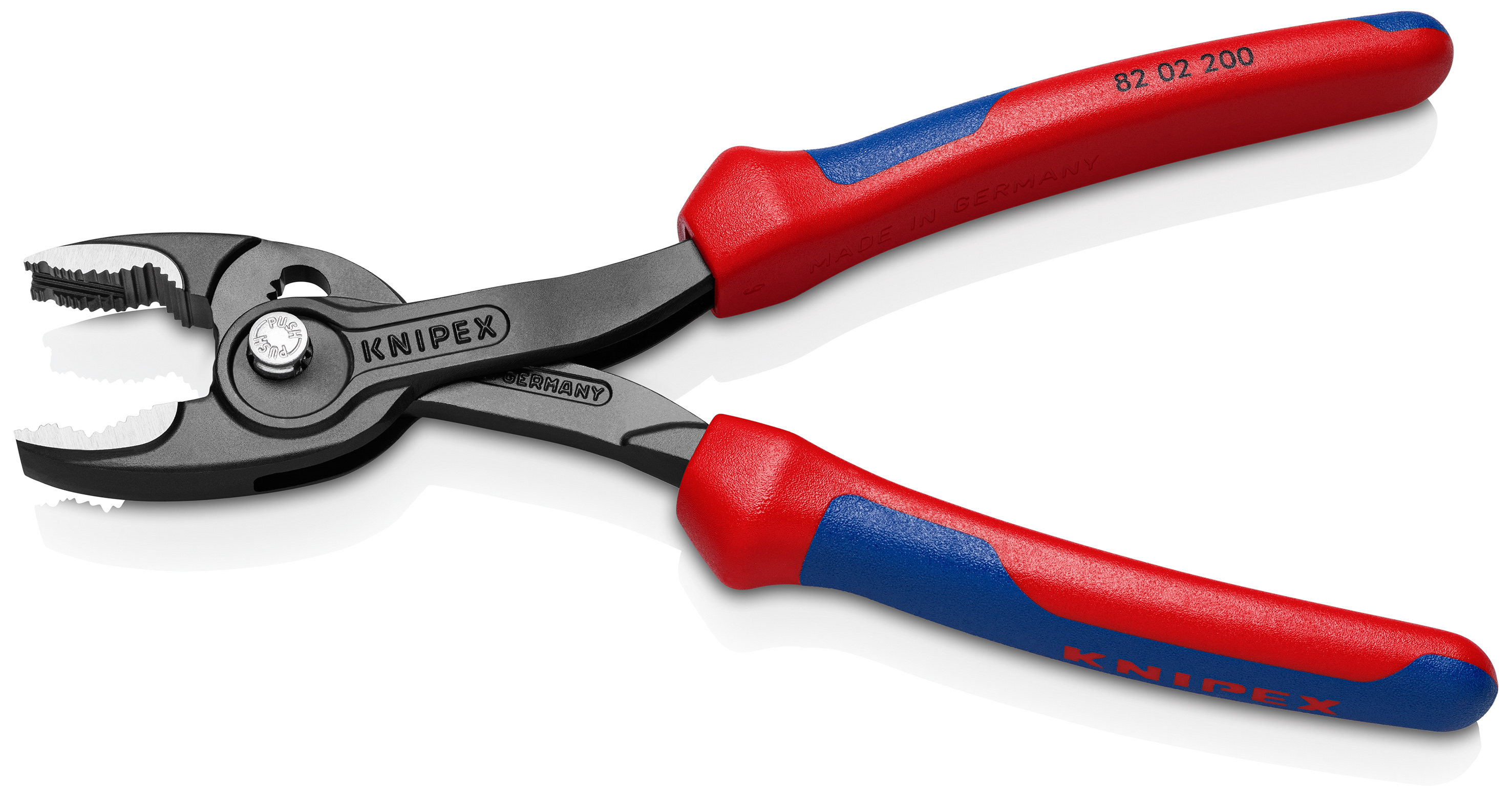 Pince multiprise frontale Twingrip 200mm - Gainage Bi-matière - Tête polie KNIPEX - 8202200