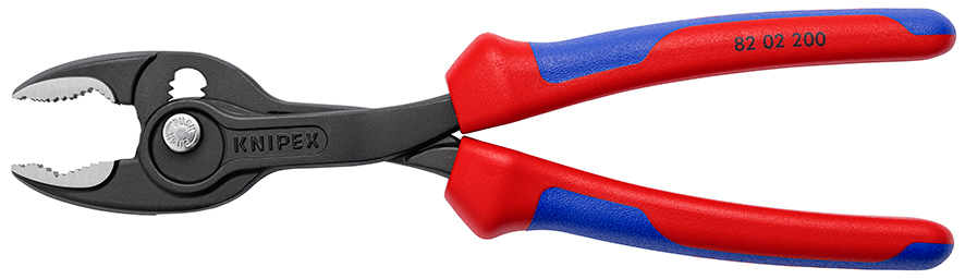 Pince multiprise frontale Twingrip 200mm - Gainage Bi-matière - Tête polie KNIPEX - 8202200