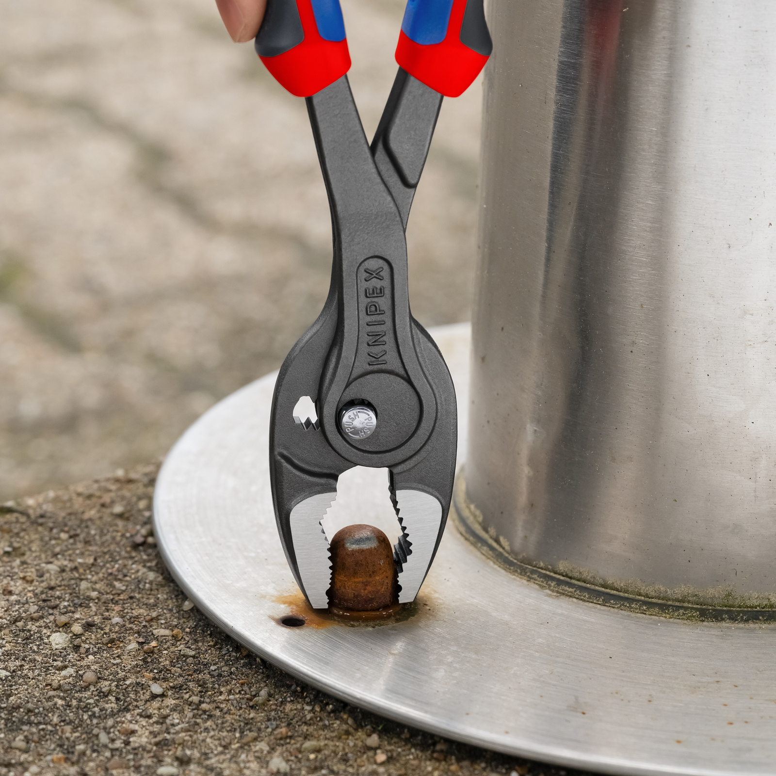 Pince multiprise frontale Twingrip 250mm - Gainage Bi-matière - Tête polie KNIPEX - 8202250
