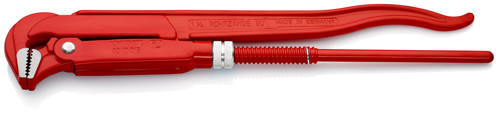 Clé serre-tubes 420mm avec mâchoires coudées à 90° - Ouverture: 60mm KNIPEX - 8310015