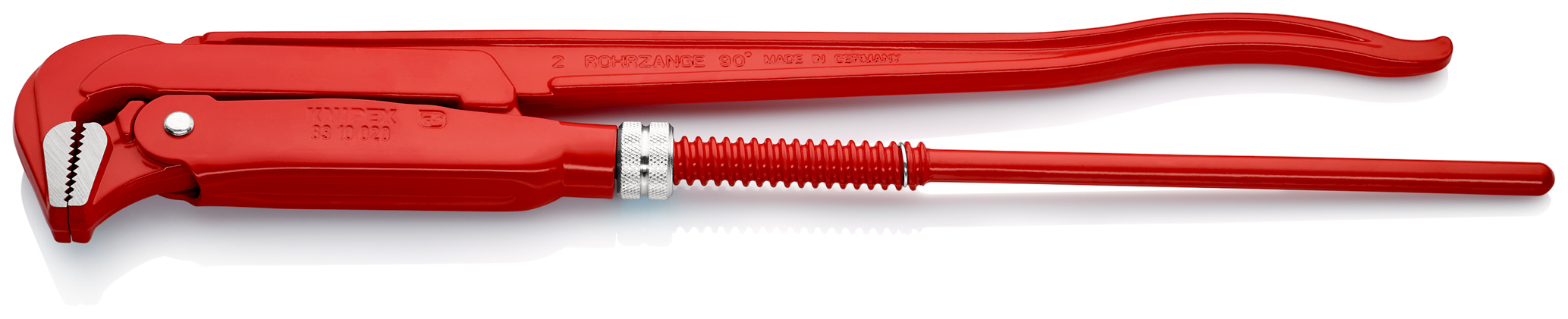 Clé serre-tubes 560mm avec mâchoires coudées à 90° - Ouverture: 70mm KNIPEX - 8310020