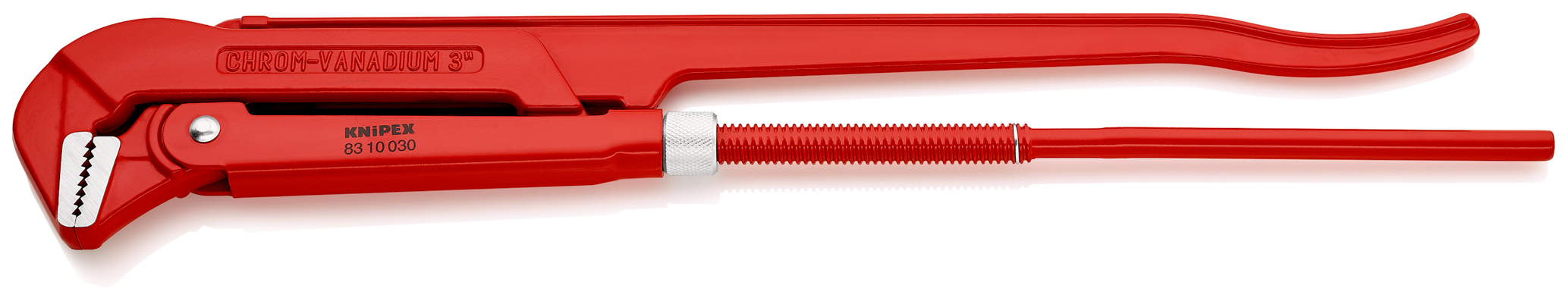 Clé serre-tubes 650mm avec mâchoires coudées à 90° - Ouverture: 10 à 105mm KNIPEX - 8310030