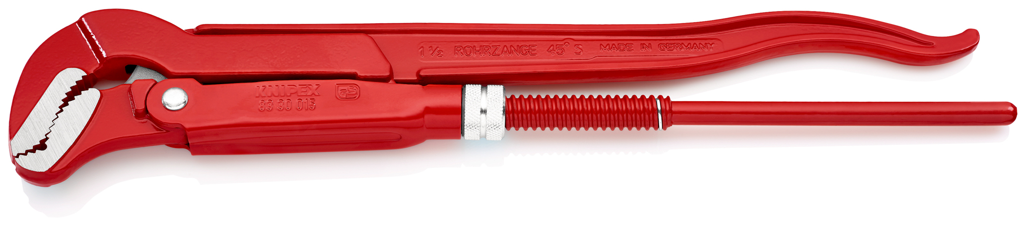 Clé serre-tubes 420mm à mâchoires coudées en S - Ouverture: 60mm KNIPEX - 8330015