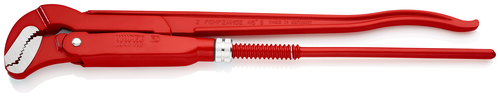 Clé serre-tubes 540mm à mâchoires coudées en S - Ouverture: 10 - 70mm KNIPEX - 8330020