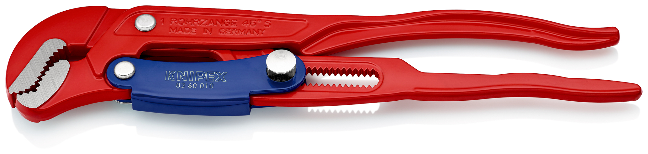 Clé serre-tubes 330mm à mâchoires en S - Réglage par bouton - Ouverture: 42mm KNIPEX - 8360010