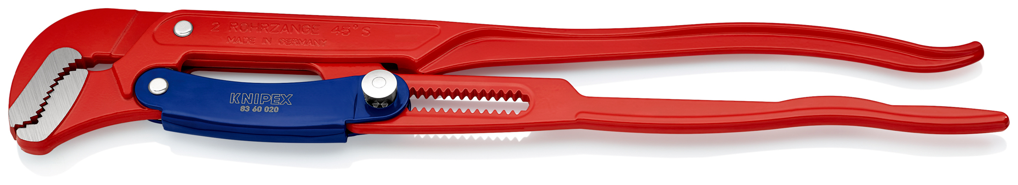 Clé serre-tubes 560mm à mâchoires en S - Réglage par bouton - Ouverture: 70mm KNIPEX - 8360020