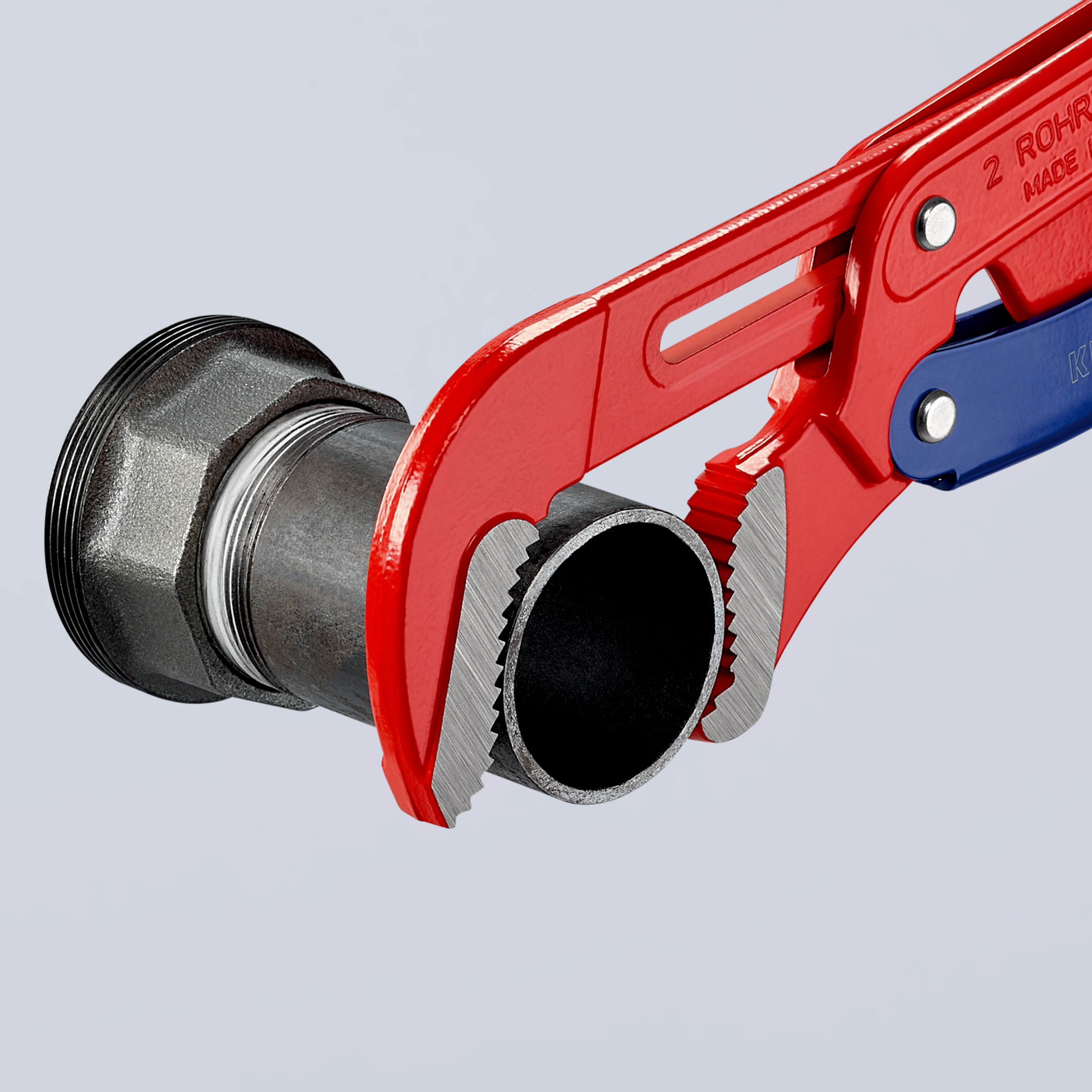 Clé serre-tubes 560mm à mâchoires en S - Réglage par bouton - Ouverture: 70mm KNIPEX - 8360020