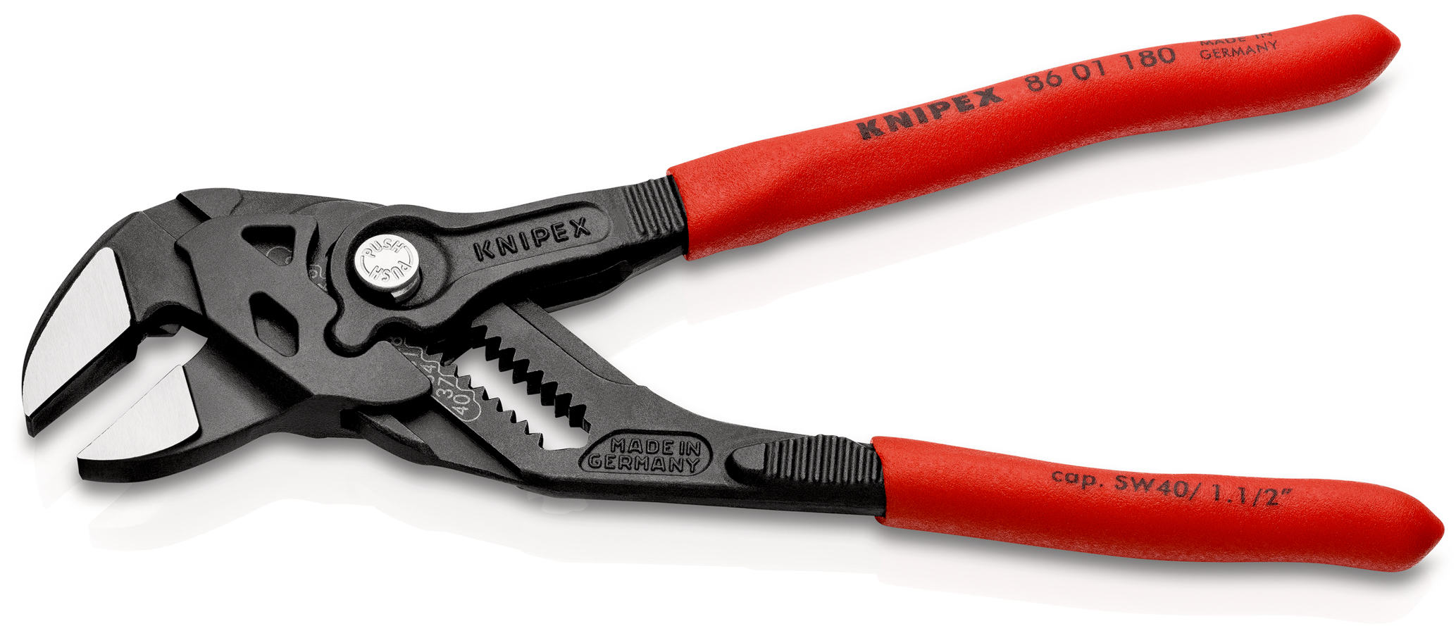 Pince cle 180mm brunie gaine pvc KNIPEX - 86 01 180 SB