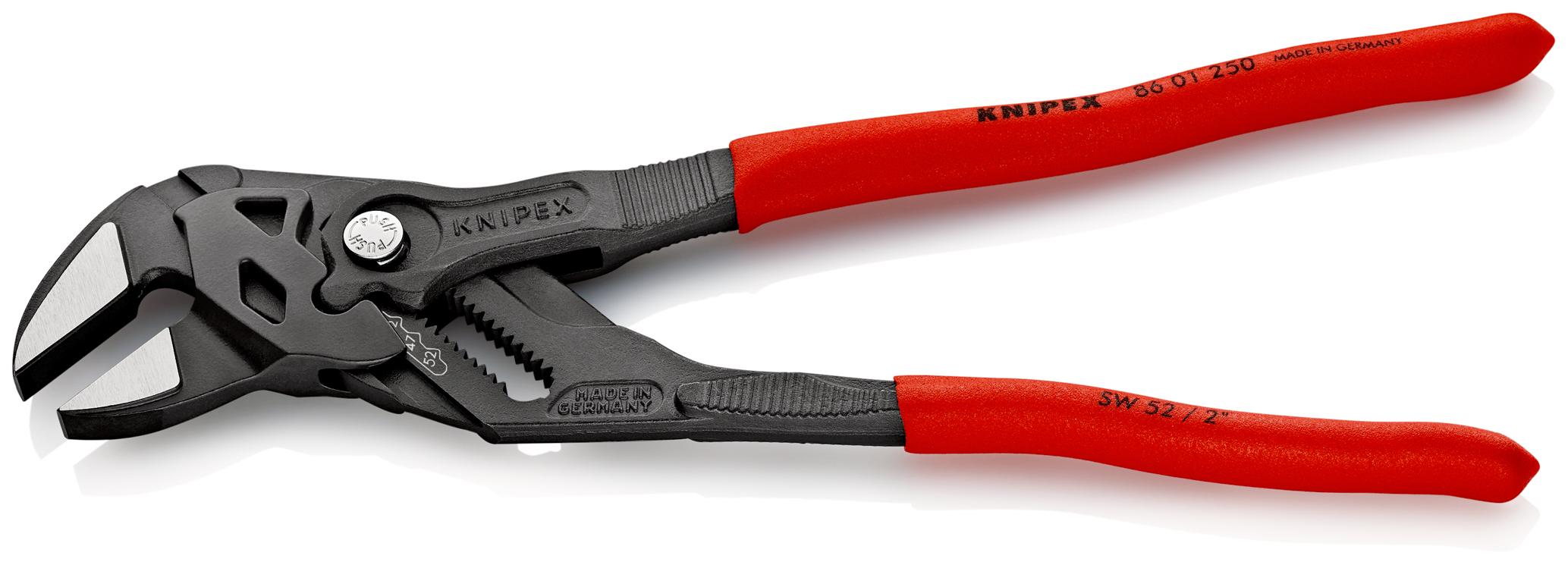 Pince cle KNIPEX 250mm gaine pvc sur carte - 86 01 250 SB
