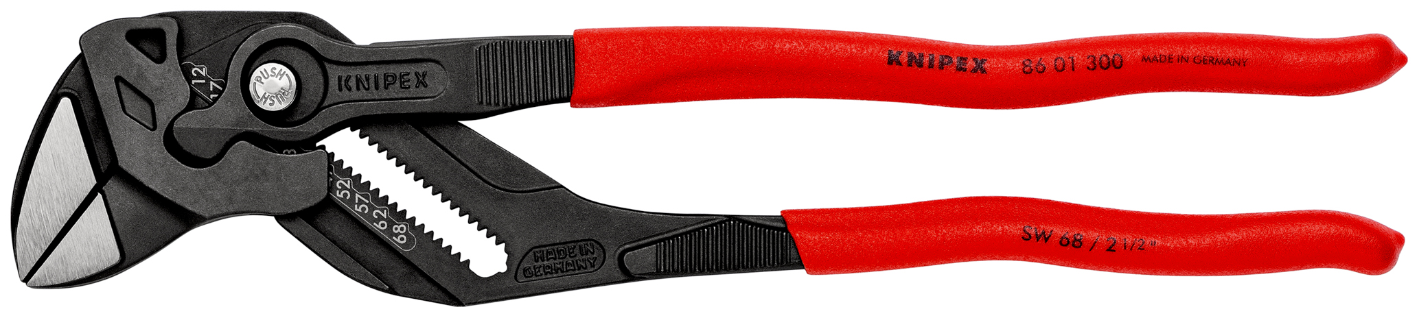 Pince cle 300mm brunie gaine pvc KNIPEX - 86 01 300