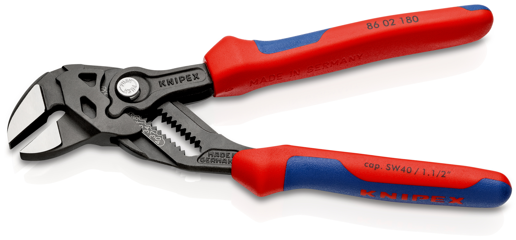 Pince cle 180mm brunie bimatiere KNIPEX - 86 02 180