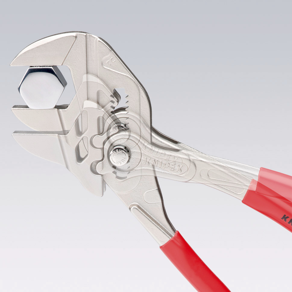 Pince-clé 150mm - Gainage PVC - Chromée - Ouverture 27mm - SC KNIPEX - 8603150SB