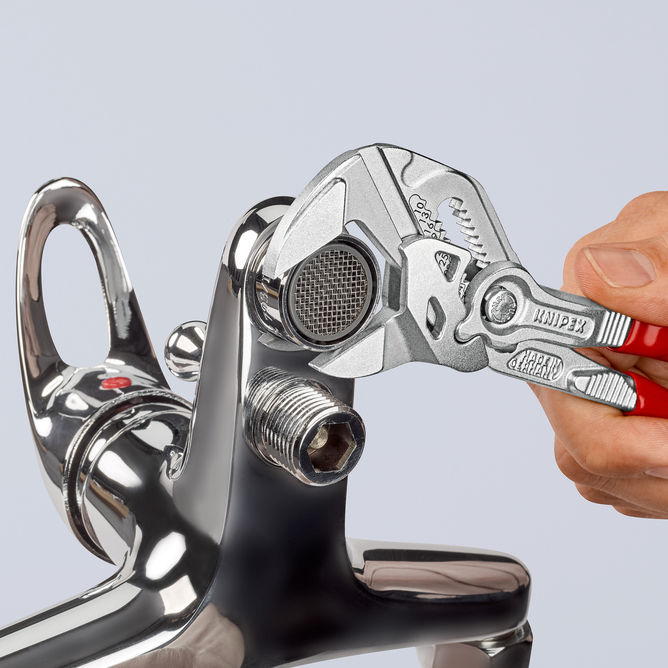 Pince-clé - chromée, 180 mm - KNIPEX - 86 03 180