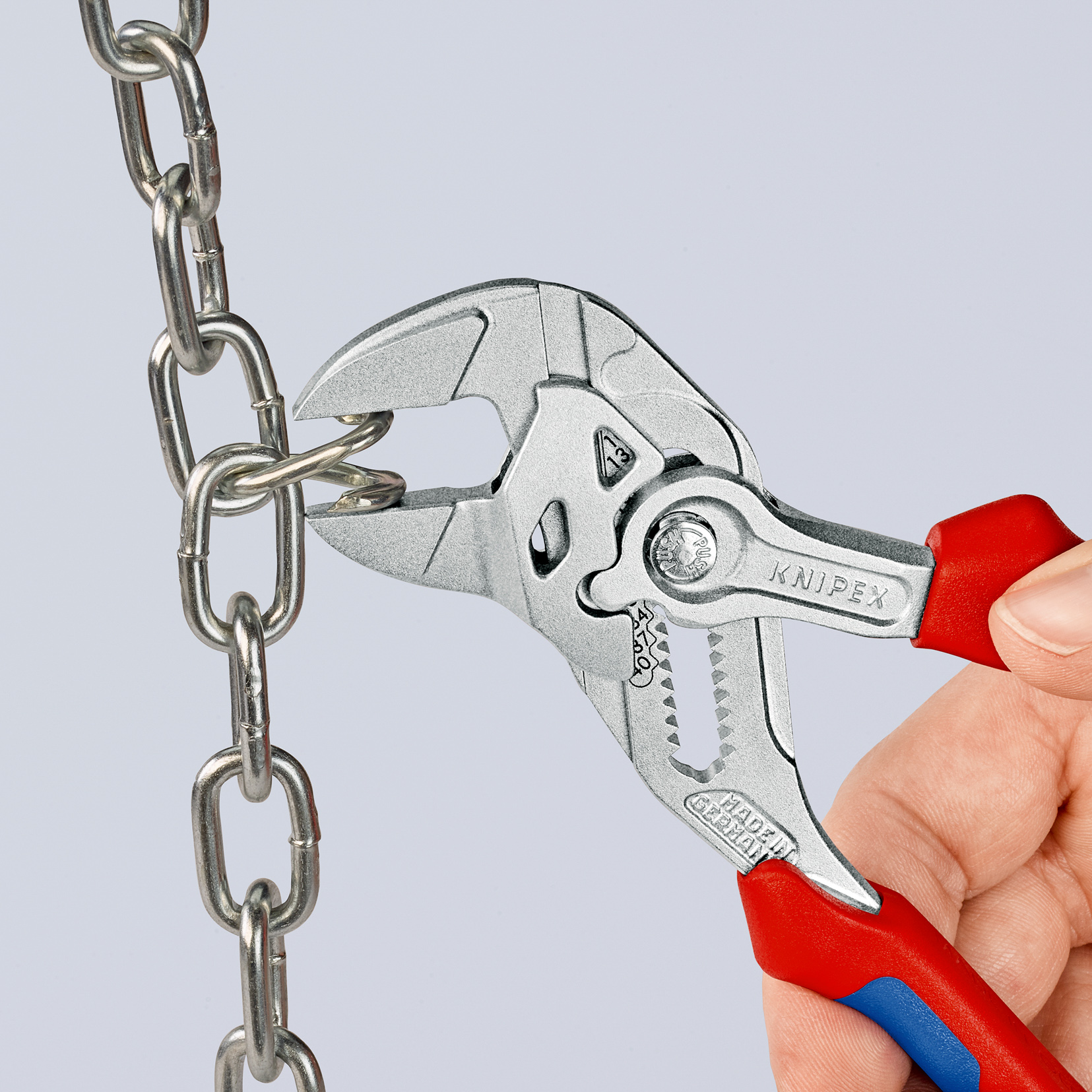 Pince cle 180mm chrome bimatiere KNIPEX - 86 05 180