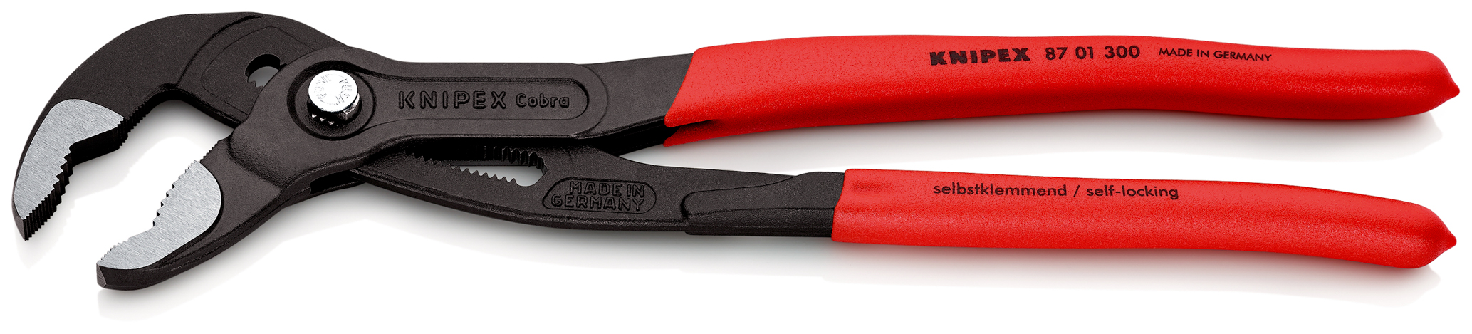 Pince multiprise Cobra 300mm - Gainage PVC - Ouverture 60mm - 30 positions - SC KNIPEX - 8701300SB