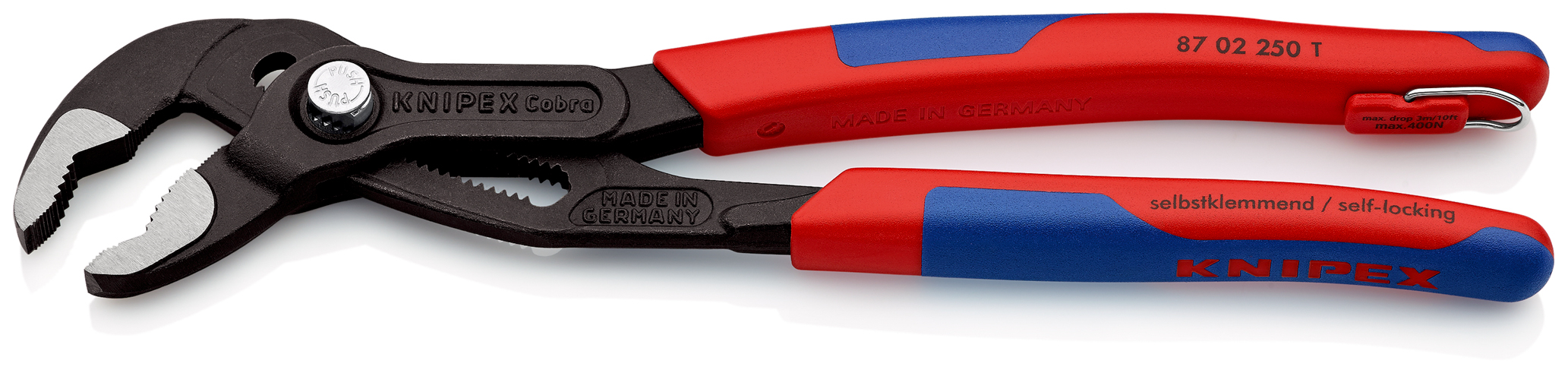 Pince multiprise cobra® 250mm antichute KNIPEX - 87 02 250 T BK