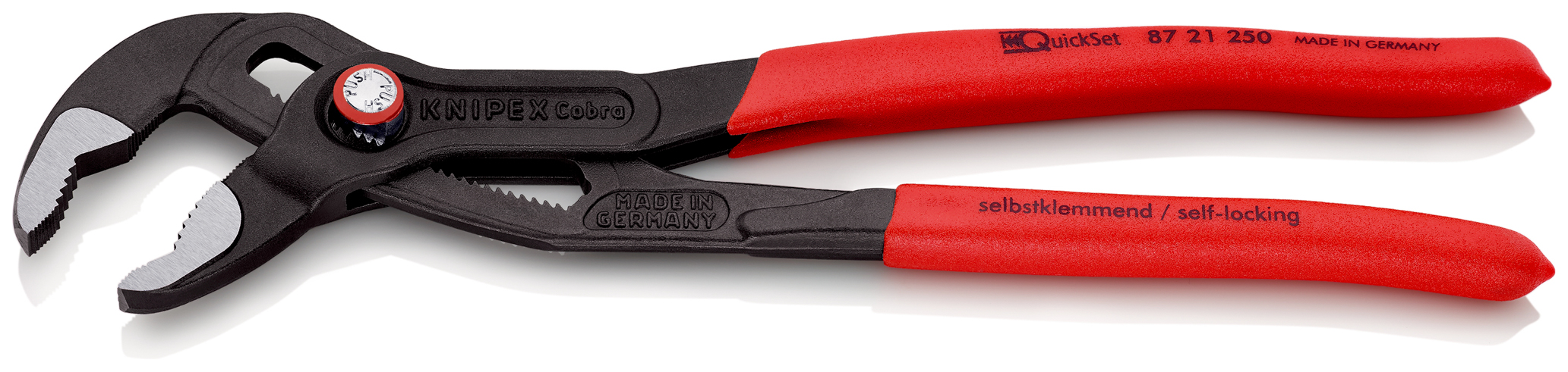Pince multiprise de pointe Cobra Quickset - 250 mm, ouverture 46 mm - KNIPEX - 87 21 250