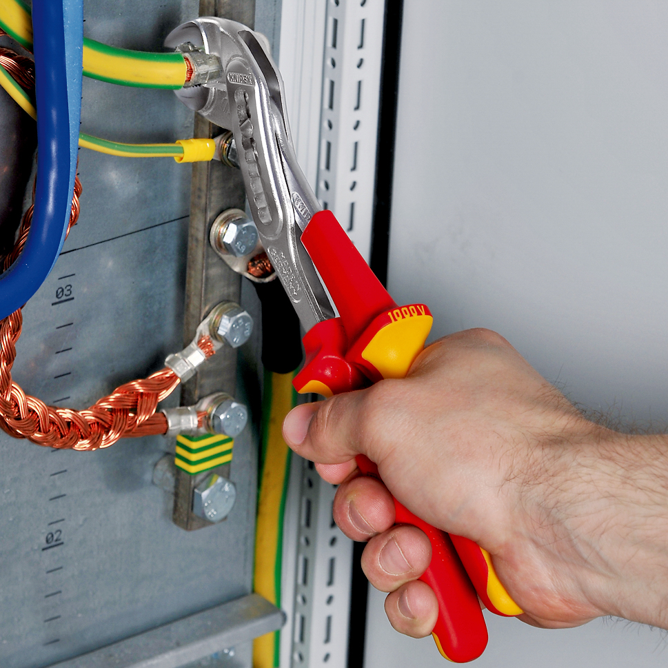 Pince multiprise Alligator® 250mm - Gainage surmoulé isolé 1000V - Chromée KNIPEX - 8807250