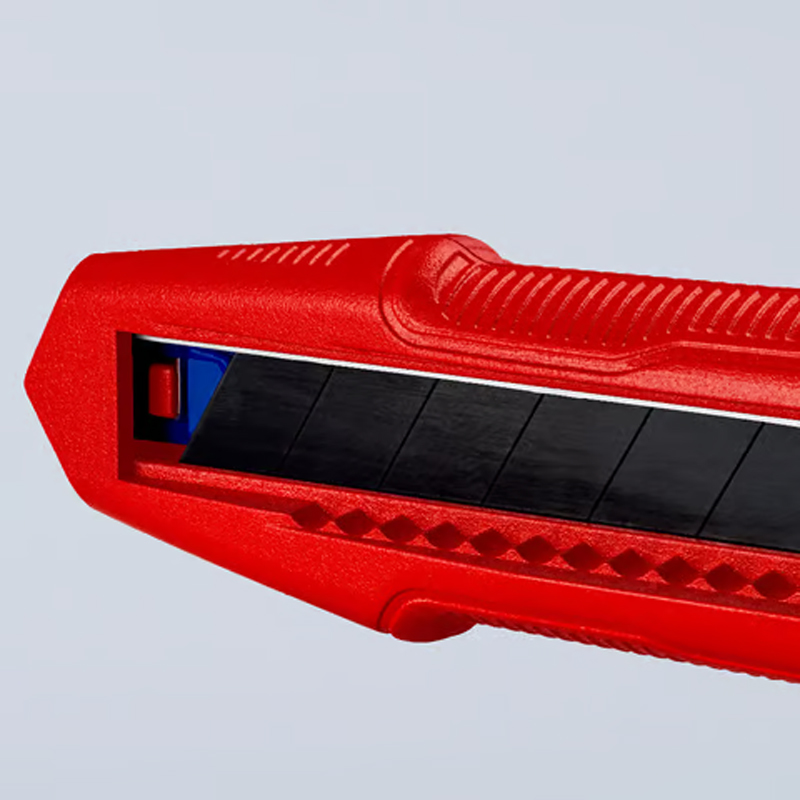 Cutter universel CutiX 165 mm avec barre stabilisatrice - 2 lames de rechange KNIPEX - 9010165BK