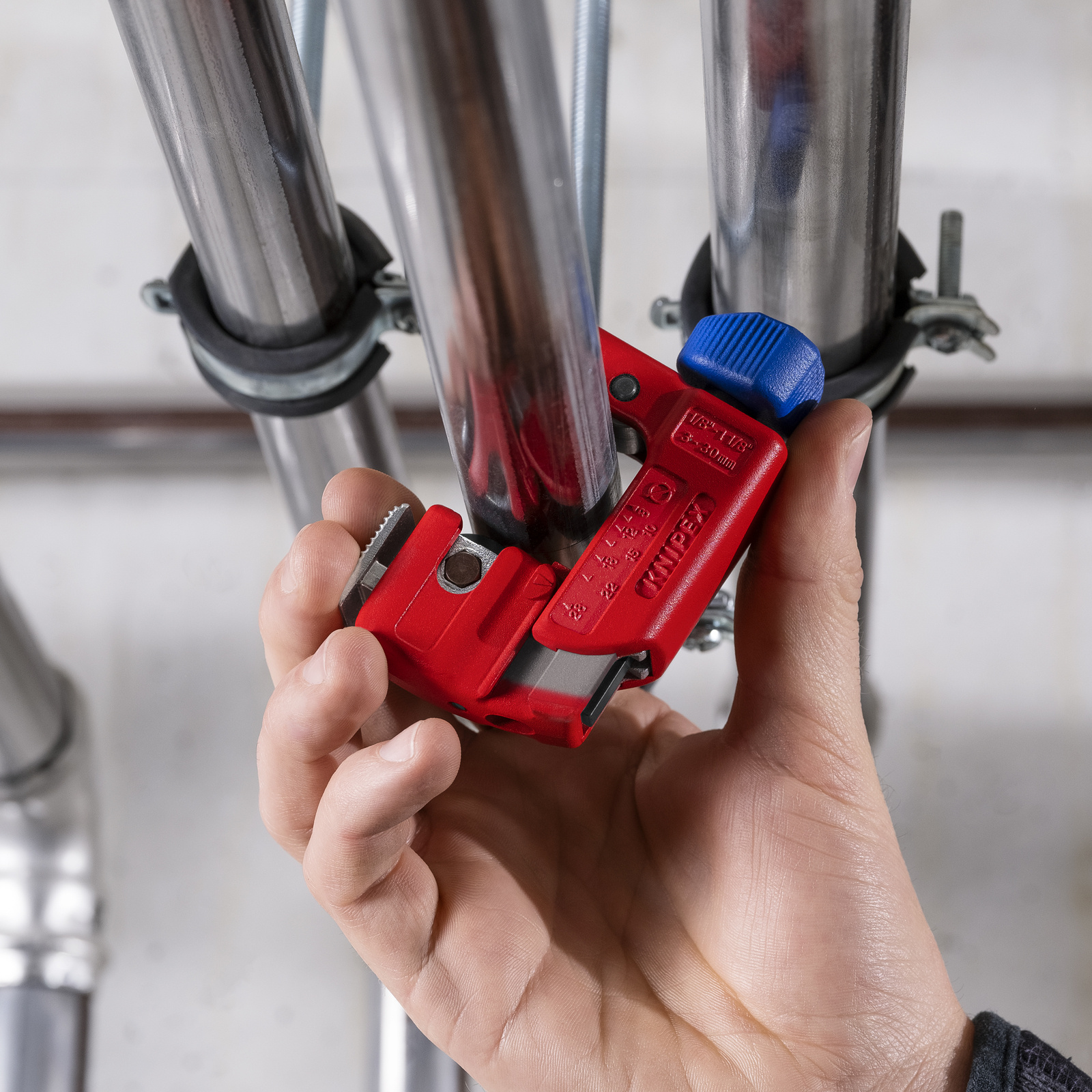 Coupe-tubes TubiX S syst. QuickLock - 77mm - Ø 3-30 mm épaisseur max 2 mm - SC KNIPEX - 903101
