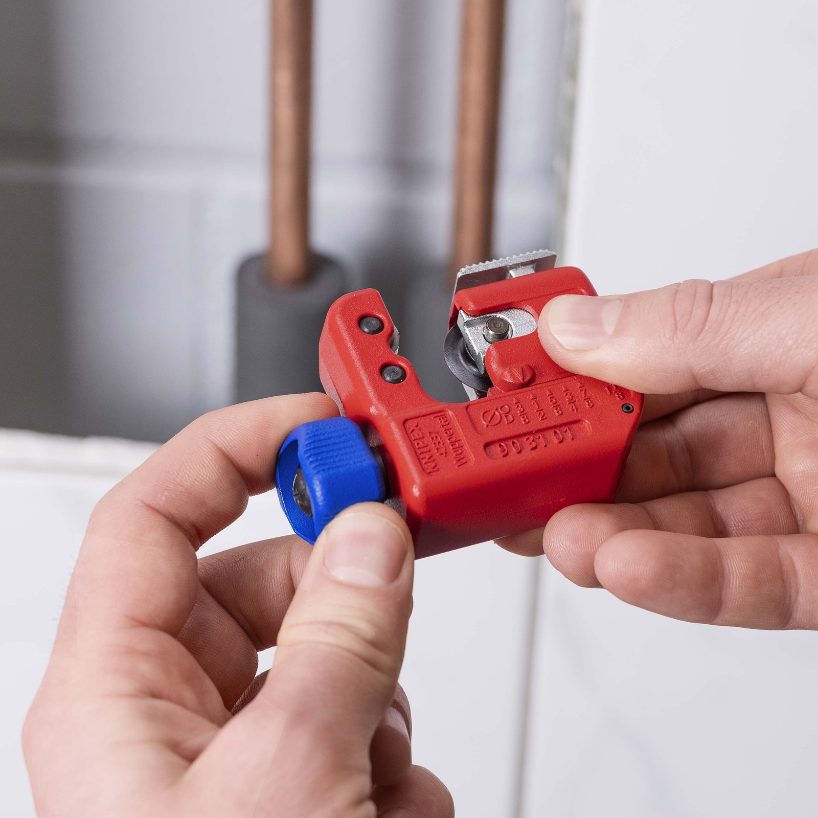 Coupe-tubes TubiX S syst. QuickLock - 77mm - Ø 3-30 mm épaisseur max 2 mm - SC KNIPEX - 903101