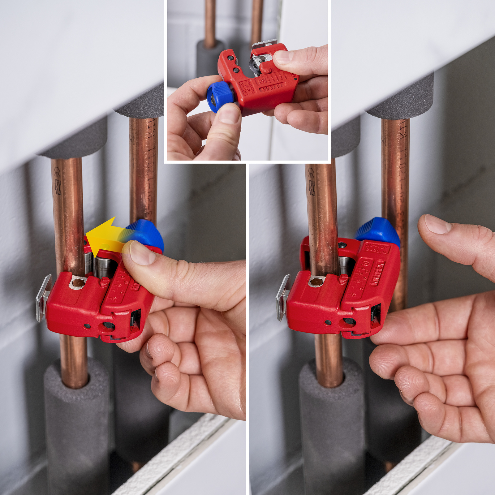 Coupe-tubes TubiX S syst. QuickLock - 77mm - Ø 3-30 mm épaisseur max 2 mm - SC KNIPEX - 903101