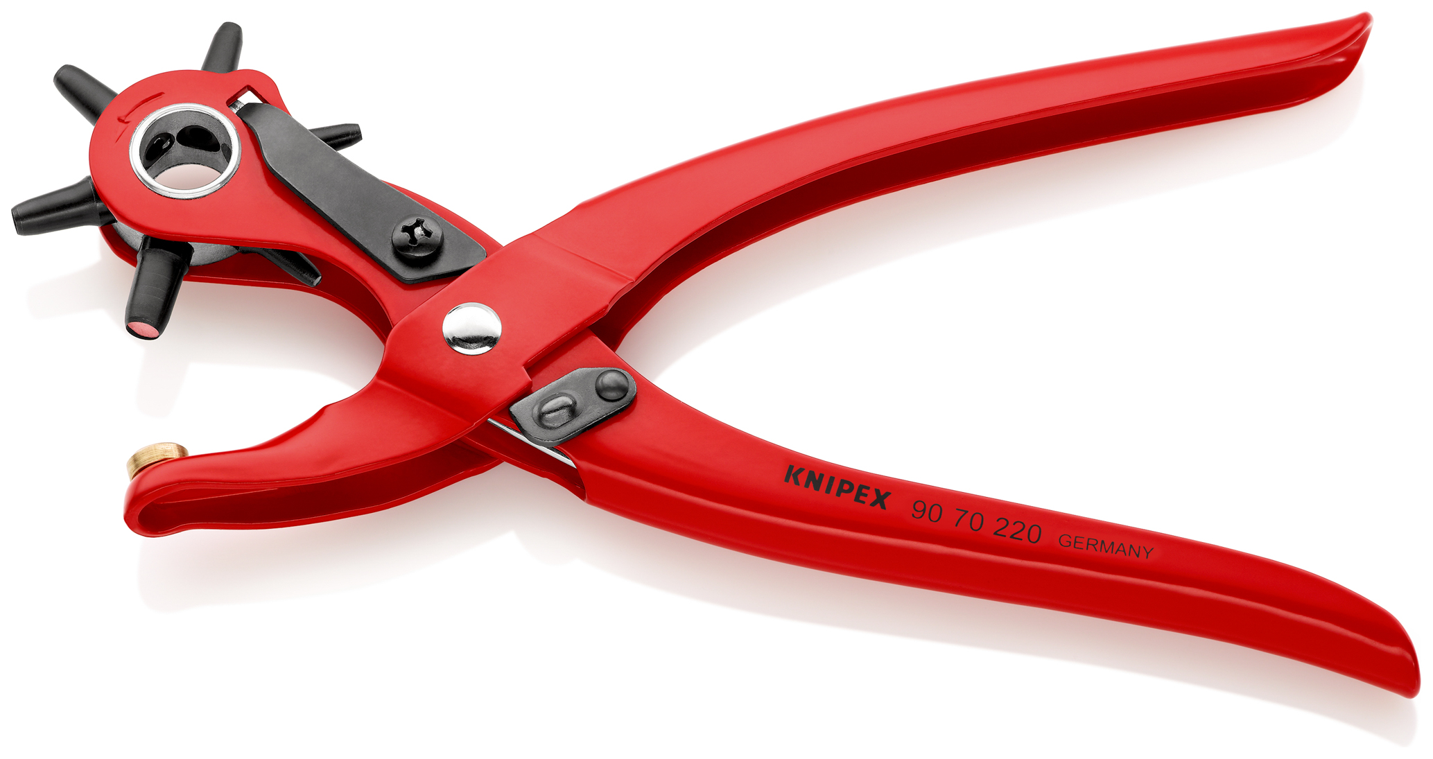 Pince emporte-pièces revolver - 220mm - 6 buses interchangeables KNIPEX - 9070220SB