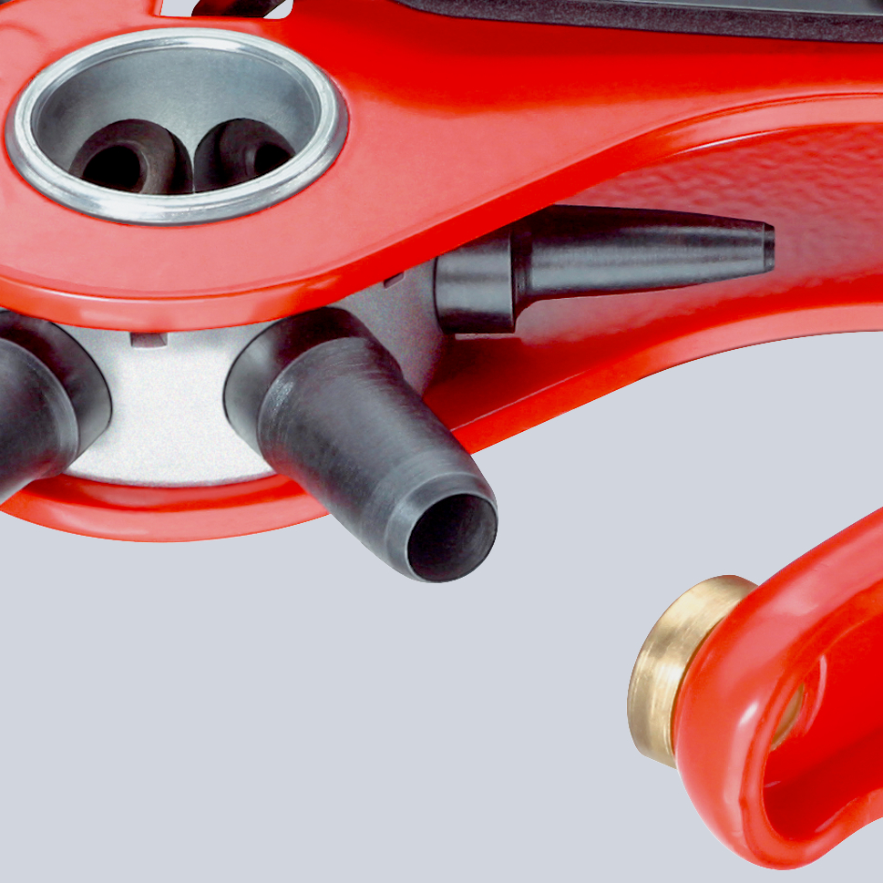 Pince emporte-pièces revolver - 220mm - 6 buses interchangeables KNIPEX - 9070220SB