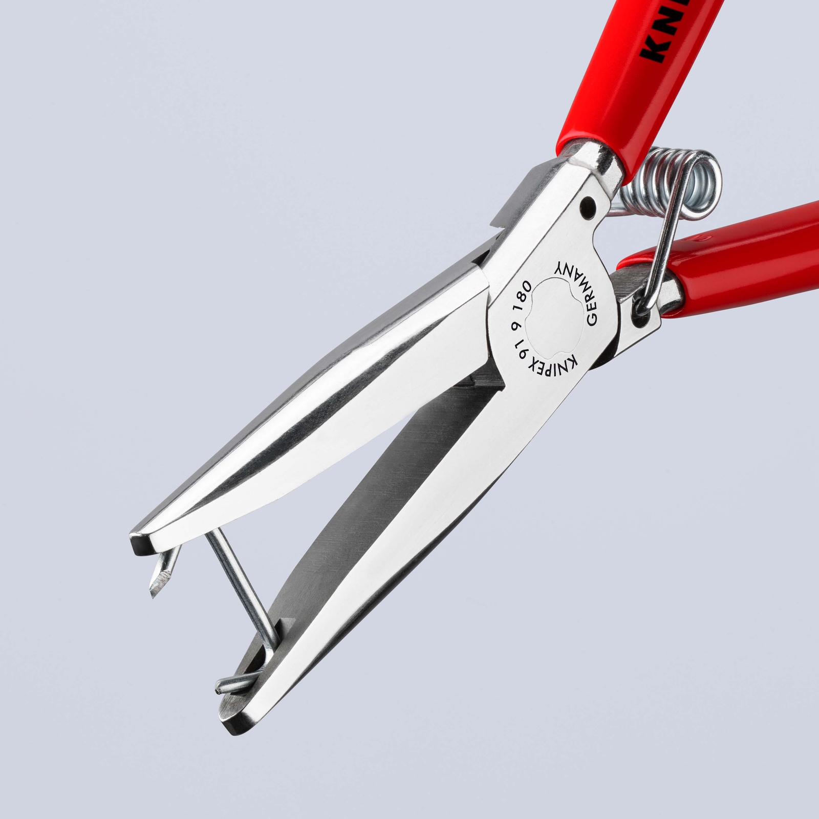 Pince à agrafes type DELTA - 185mm - Gainage PVC - Polissage miroir KNIPEX - 9191180