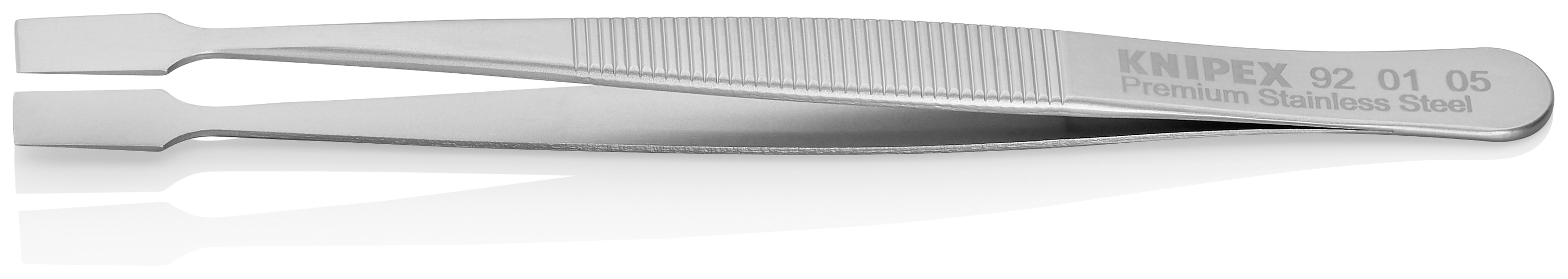 Pince brucelle inox 120mm lisse rectangulaire KNIPEX - 920105