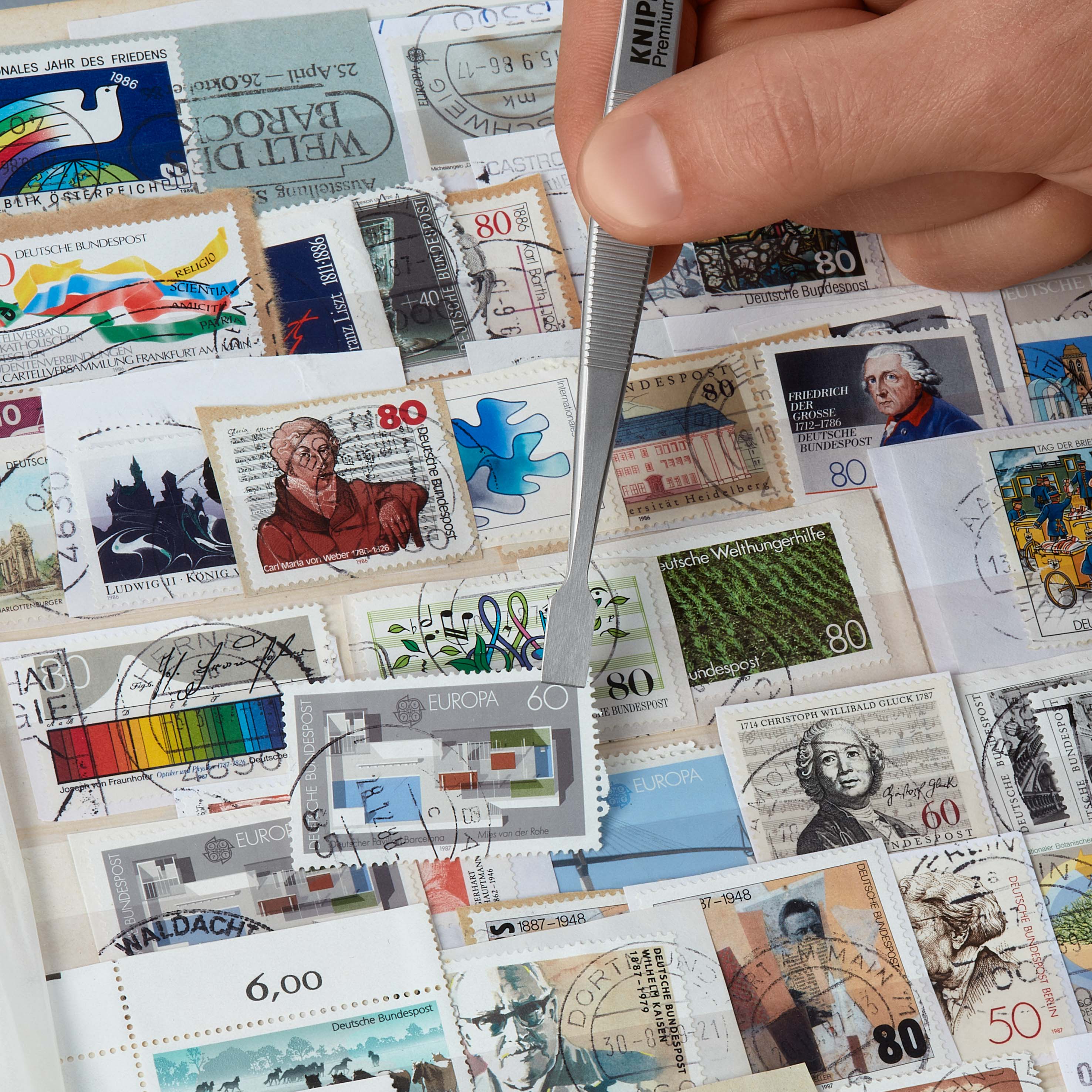 Pince brucelle inox 120mm lisse rectangulaire KNIPEX - 920105