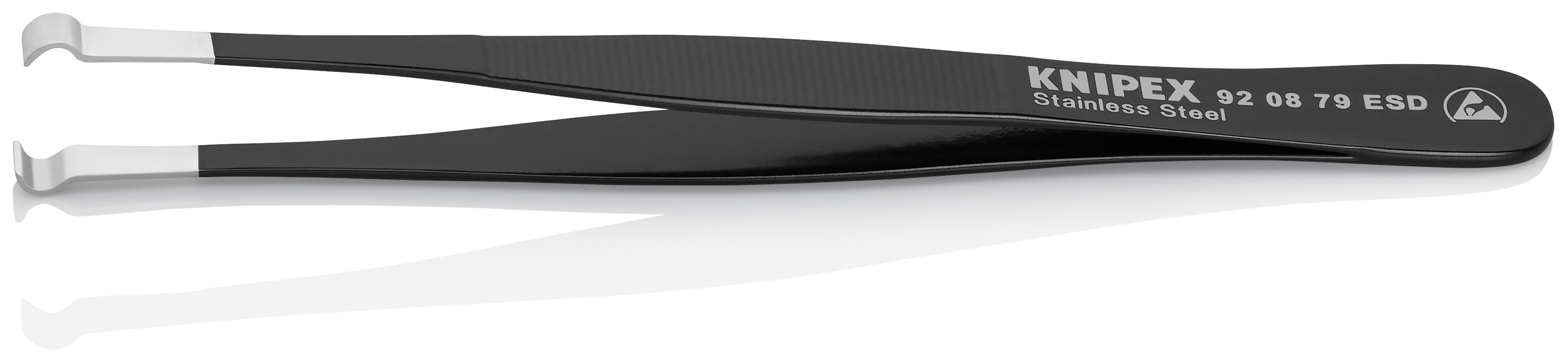 Brucelle de précision 120mm droite - ESD - Acier inoxydable antimagnétique KNIPEX - 920879ESD