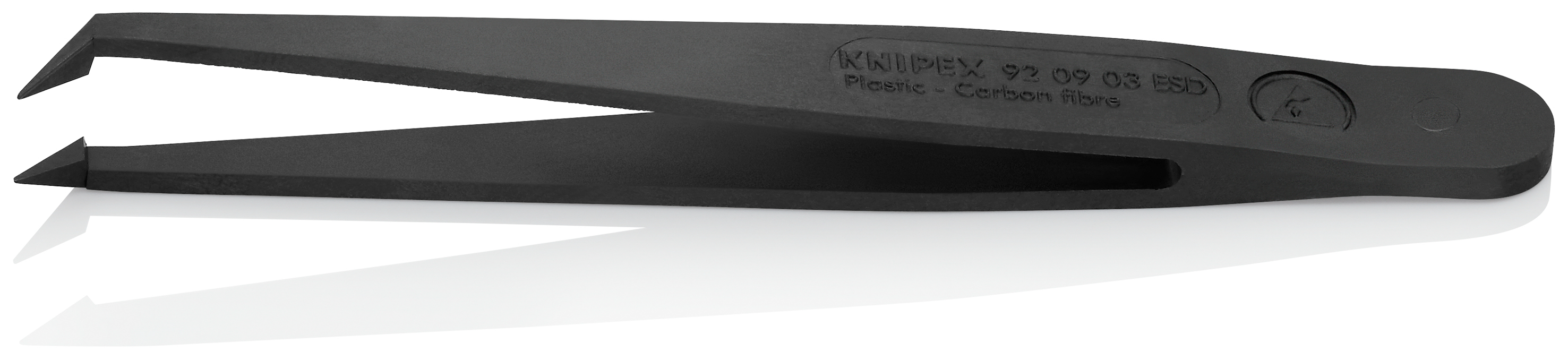 Pince brucelle en plastique 115mm ESD extrémités coudées KNIPEX - 920903ESD