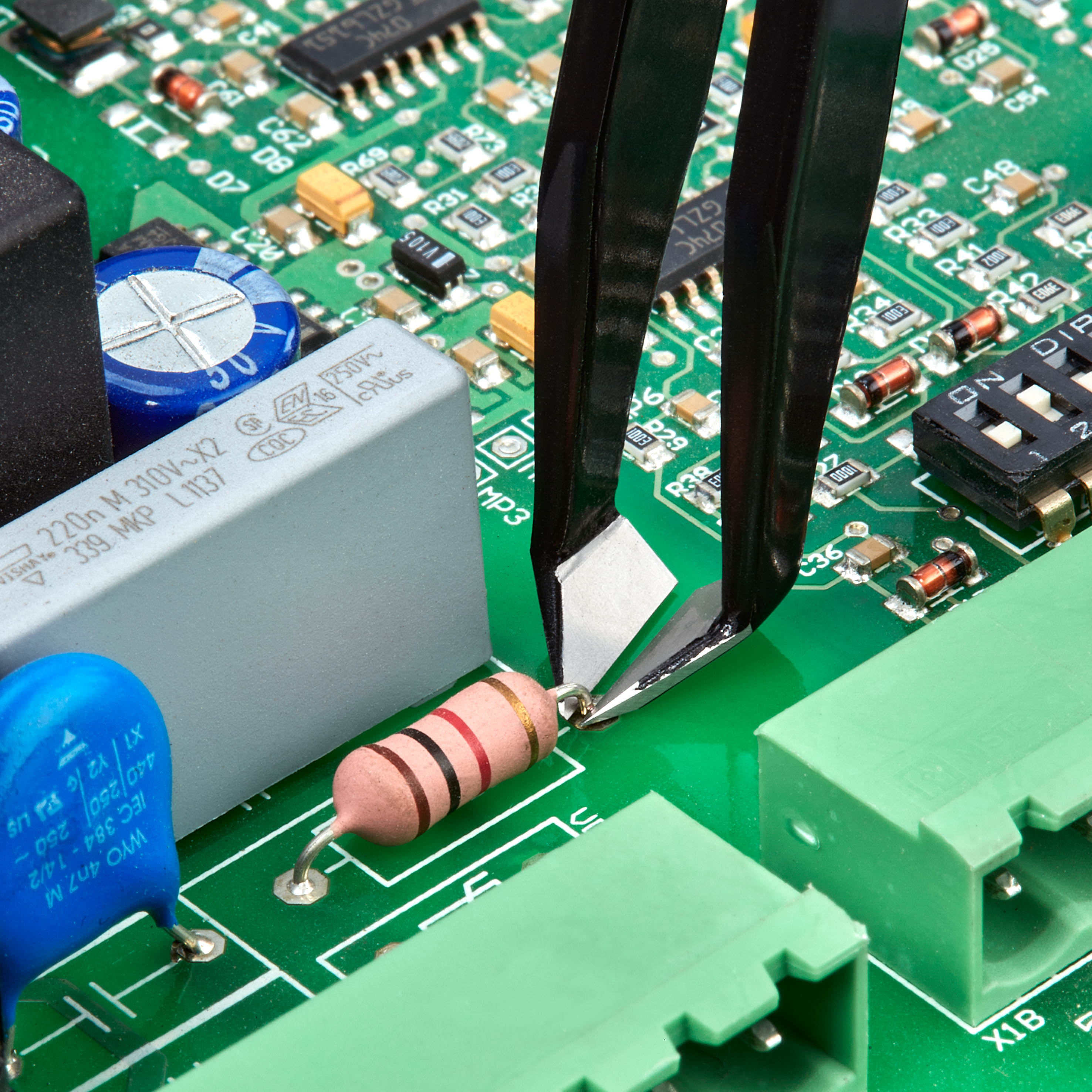 Pince brucelle inox coupante 115mm ESD KNIPEX - 921101ESD