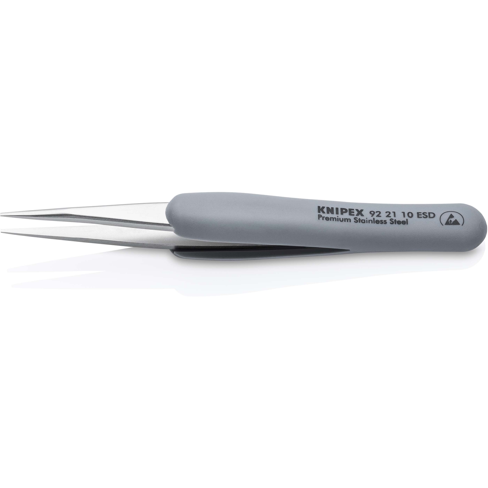 Brucelle de précision en Inox avec isolation plastique ESD - Pointes fines KNIPEX - 922110ESD
