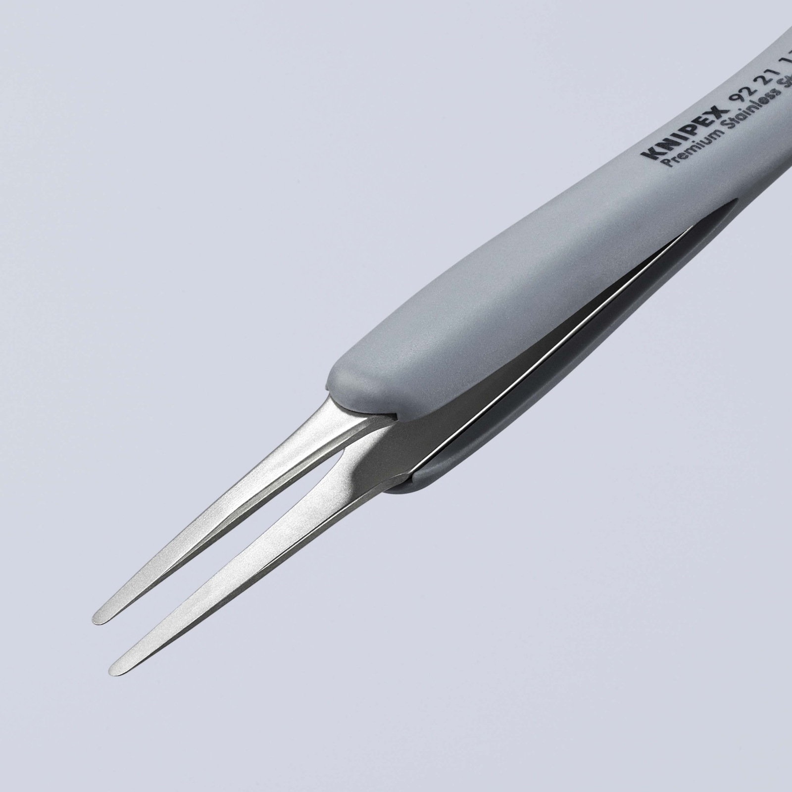 Brucelle de précision en Inox avec isolation plastique ESD - Pointes carrées KNIPEX - 922111ESD