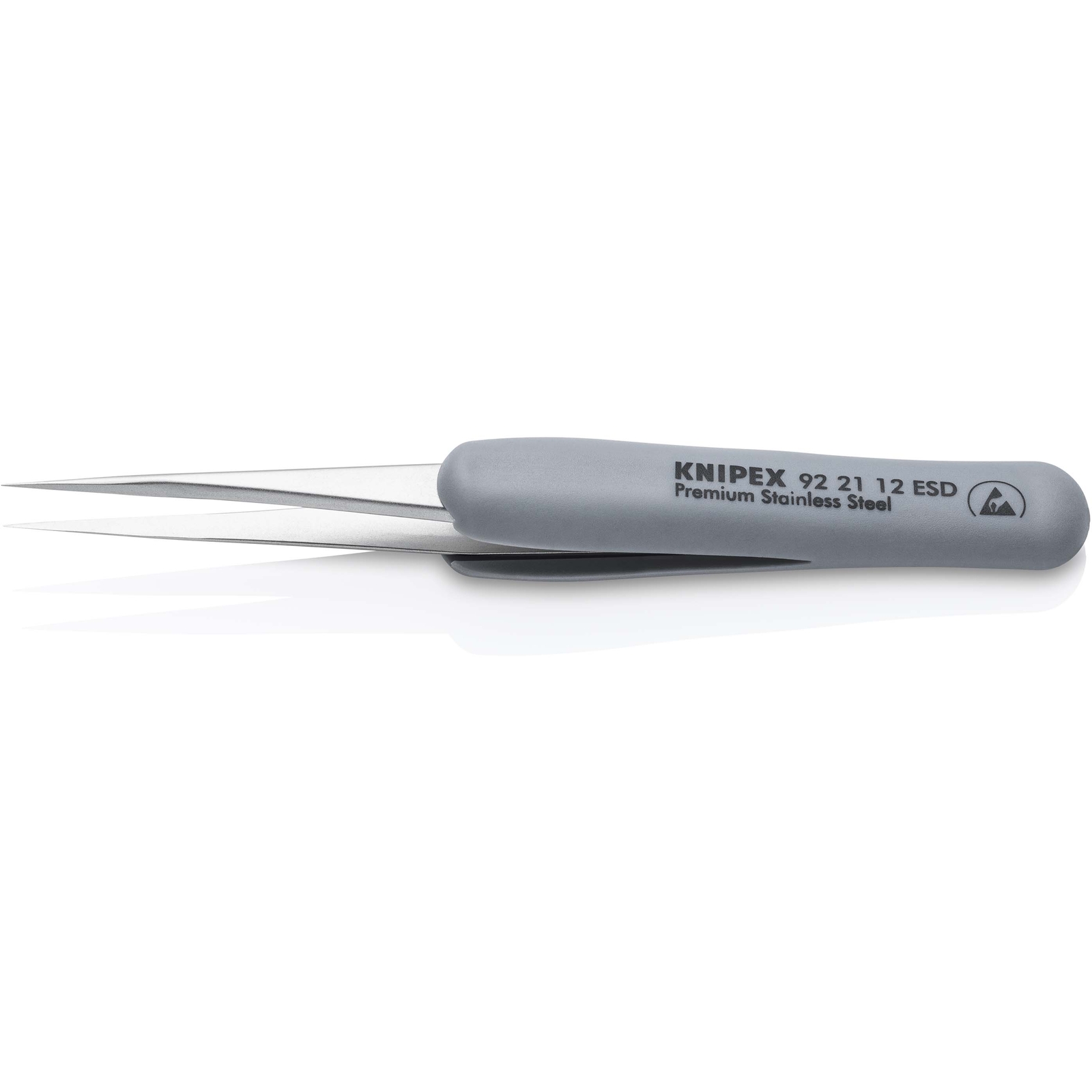 Brucelle de précision en Inox avec isolation plastique ESD - Pointes très fines KNIPEX - 922112ESD