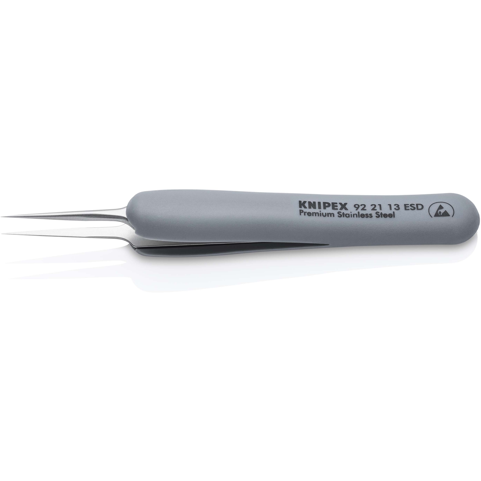 Brucelle de précision en Inox avec isolation plastique ESD - Pointes ultra fines KNIPEX - 922113ESD