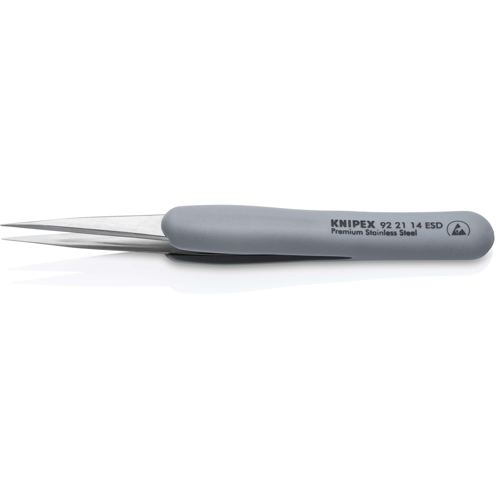 Brucelle de précision en Inox avec isolation plastique ESD - Pointes fines KNIPEX - 922114ESD