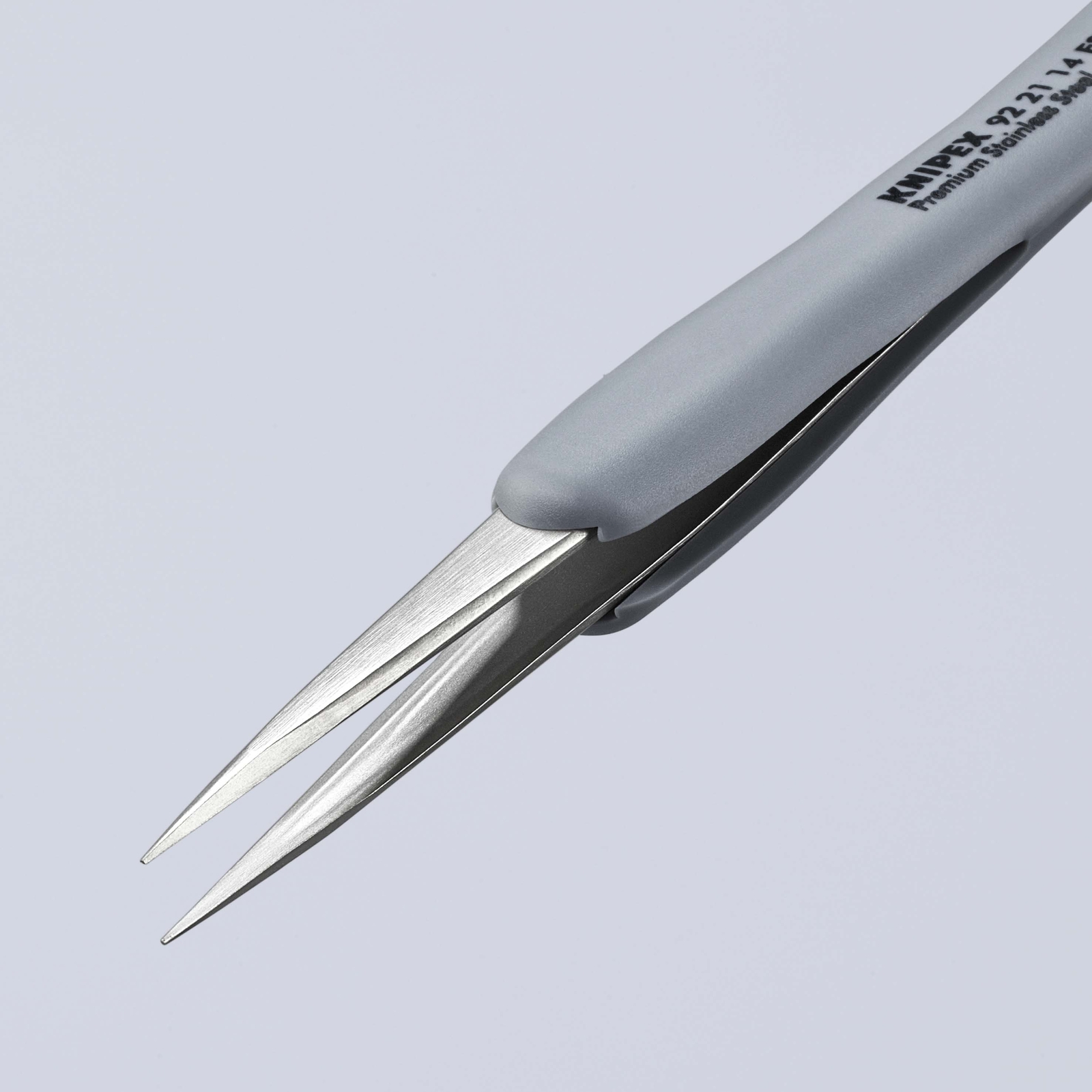 Brucelle de précision en Inox avec isolation plastique ESD - Pointes fines KNIPEX - 922114ESD