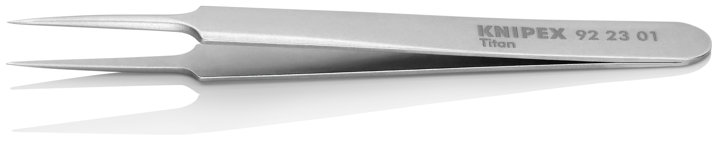 Brucelle de précision 110mm droite - Pointue - Titane inoxydable antimagnétique KNIPEX - 922301