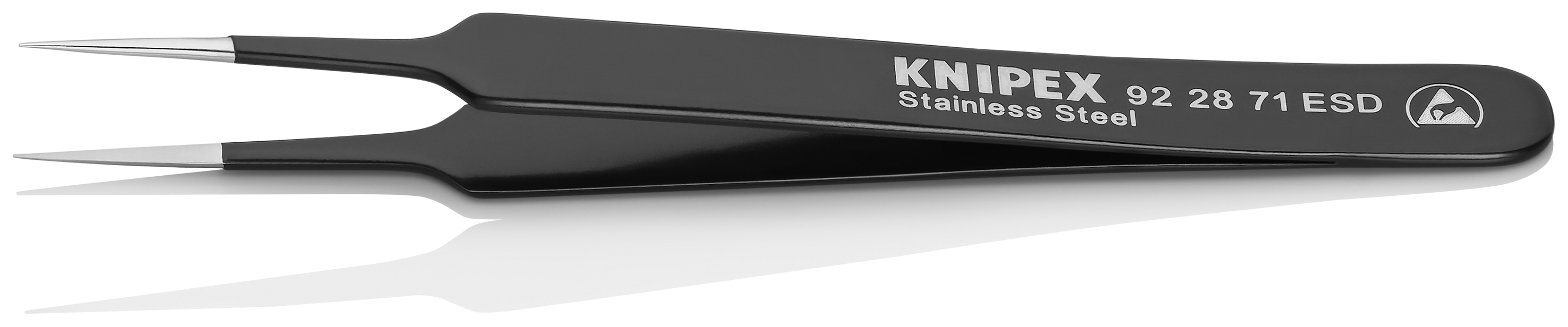 Brucelle de précision 110mm droite ESD Ultrafine - Acier inox antimagnétique KNIPEX - 922871ESD