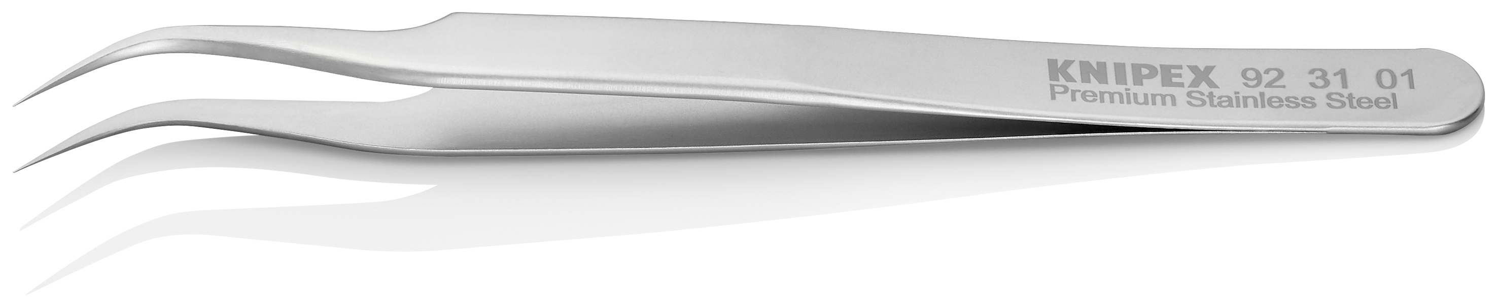 Pince brucelle inox 110mm lisse extra-fine coudée KNIPEX - 923101