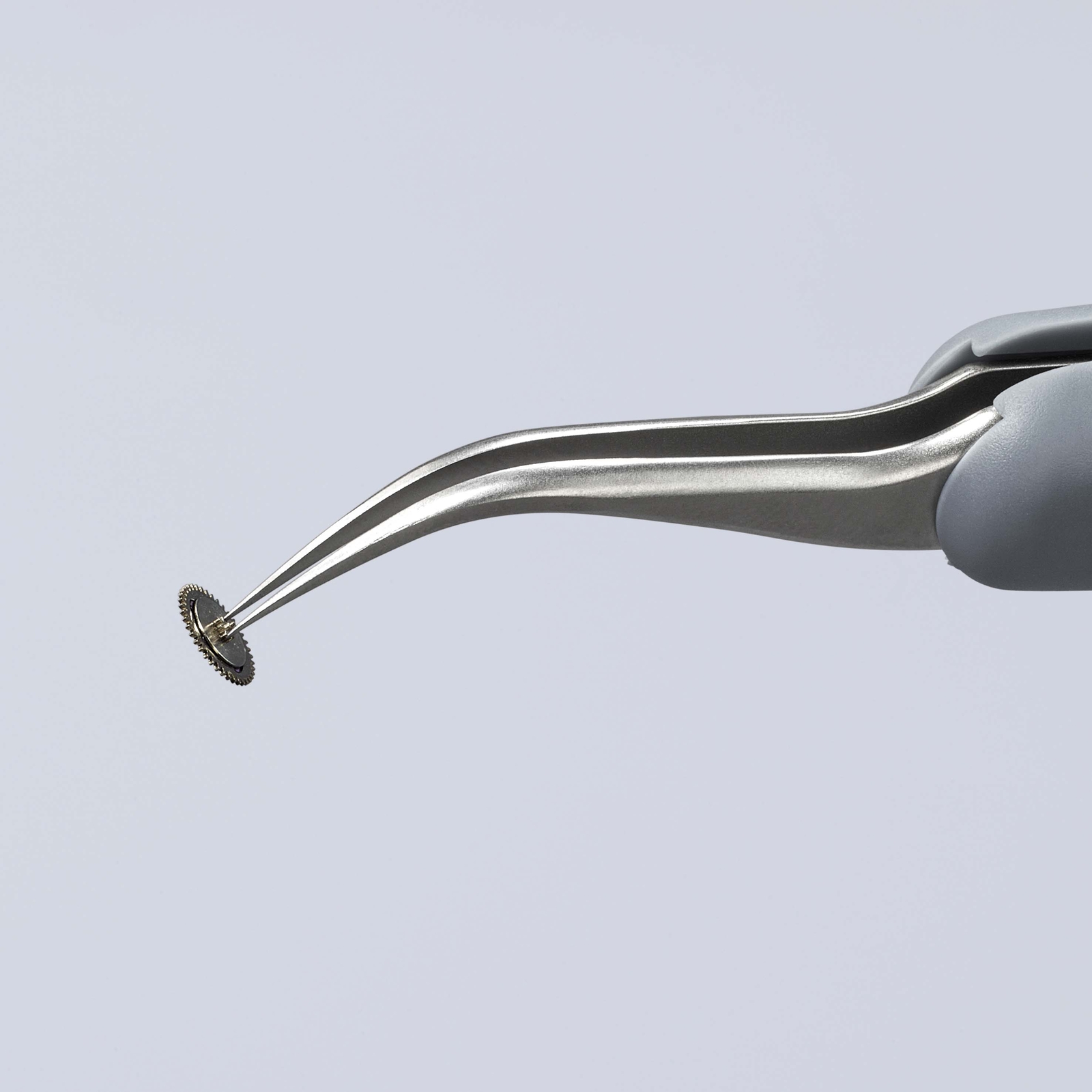 Brucelle de précision en Inox avec isolation plastique ESD - Pointes courbées KNIPEX - 923110ESD