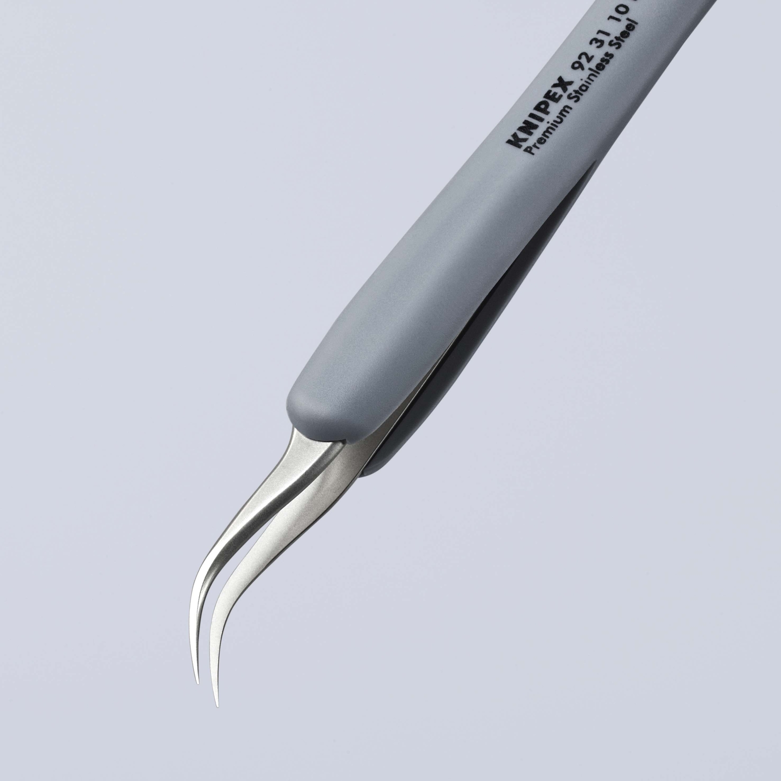 Brucelle de précision en Inox avec isolation plastique ESD - Pointes courbées KNIPEX - 923110ESD