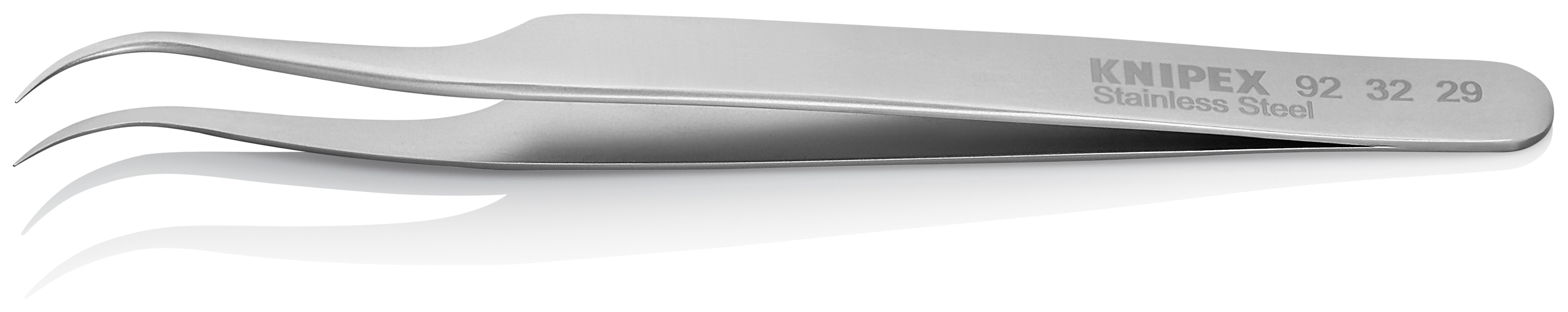 Brucelle de précision 120mm coudée 45° Ultrafine - Acier inox antimagnétique KNIPEX - 923229