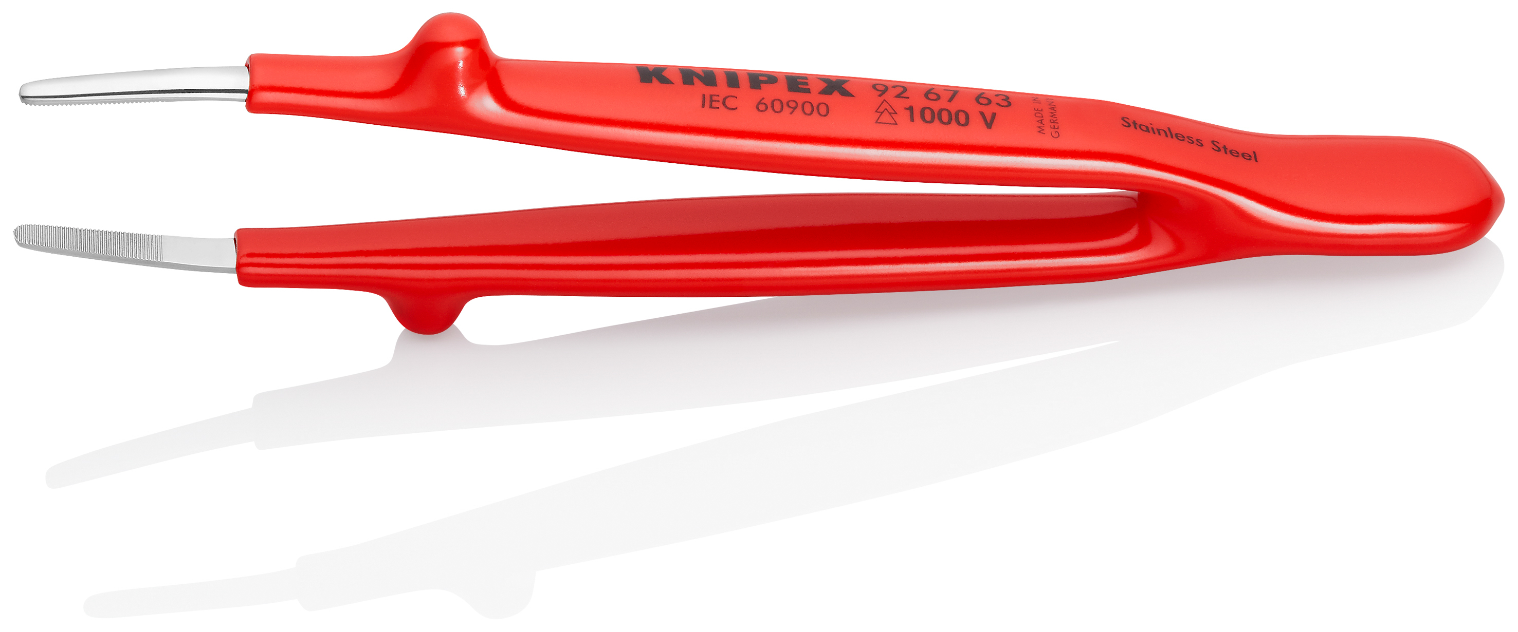 Brucelle de précision 145mm droite - Isolée 1000V - Pointes rondes - Chromée KNIPEX - 926763